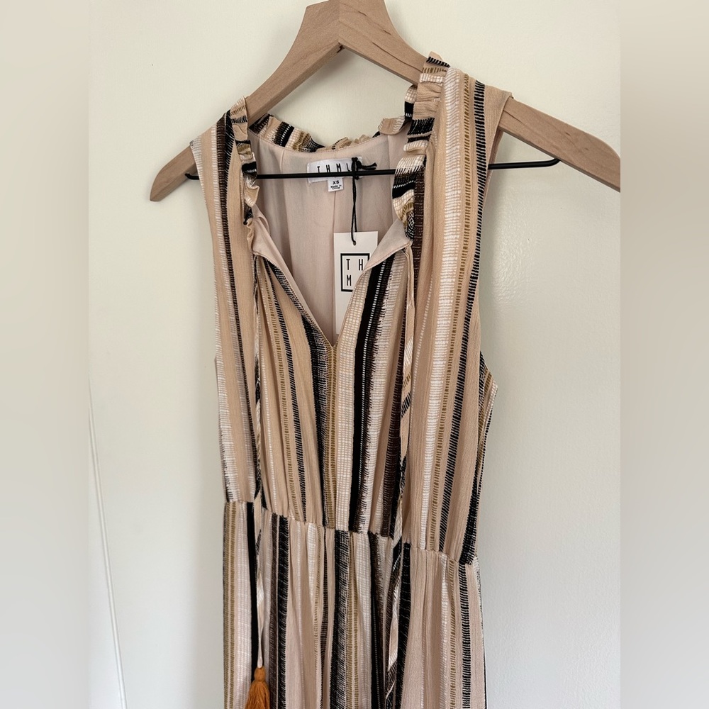 THML Boho striped tiered maxi dress NWT!